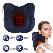Cordless 4D Shiatsu Massager for Neck  Back with Heat Settings