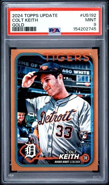 2024 TOPPS UPDATE #US192 COLT KEITH GOLD /2024 PSA 9