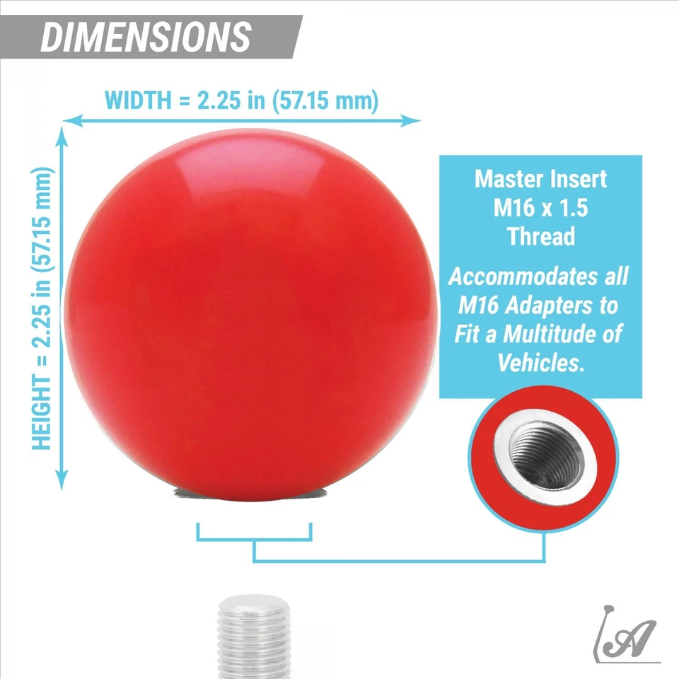 Verde I <3 CHRYSLER Rojo Perilla de Cambio con M16x1.5 Inserto Palanca de Cambios Automático Manual Personalizado Foto 4 de 4