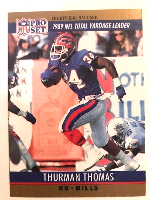 NFL - Thurman Thomas 1990 Pro Set '89 NFL Total Yardage Leader