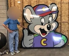 Chuck E Cheese Outside Store Light Up 7 Foot Tall Sign COLORADO