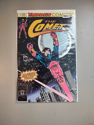 Impact Comics The Comet #1 1991 Signed By Tom Lyle