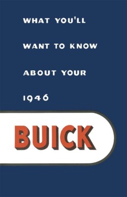 1946 Buick Owners Manual User Guide Reference Operator Book