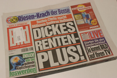 BILDzeitung 13.09.2021 September Corona  Renten Plus  BVB Bayern 
