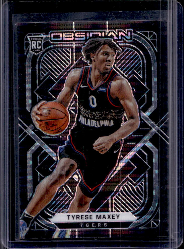 202021 Obsidian Tyrese Maxey Pulsar Electric Etch Rookie RC 162 76ers