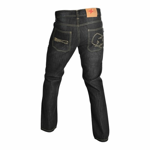Men's Motorcycle Jeans > Oxford SP-J2 Super Sliderz Armoured Long - Black - Picture 4 of 4