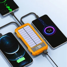 500000mAh Solar Power Bank Portable Charger Dual USB External Battery Pack US