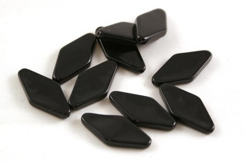 10x Black Resin Diamond Beads Jewellery Making Craft Art Design DIY 31mm Beading - Picture 2 of 2
