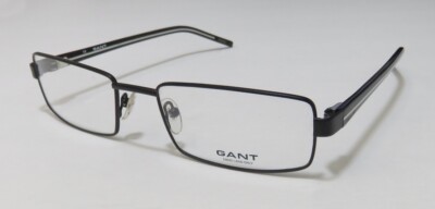GANT G David SBLK Satin Matte Black Metal Eyeglasses Frame 58-20-140 Wide Fit RX