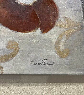 Authentic Fabrice de Villeneuve Signed Painting on Paper & Canv 39