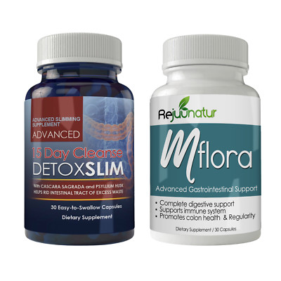 Colon Support Weight Management & Mflora Probiotic Immune Supplement 30 Capsules