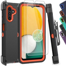 For Samsung Galaxy A13 A12 A14 A03S A53 5G Rugged Belt Clip Case/Tempered Glass