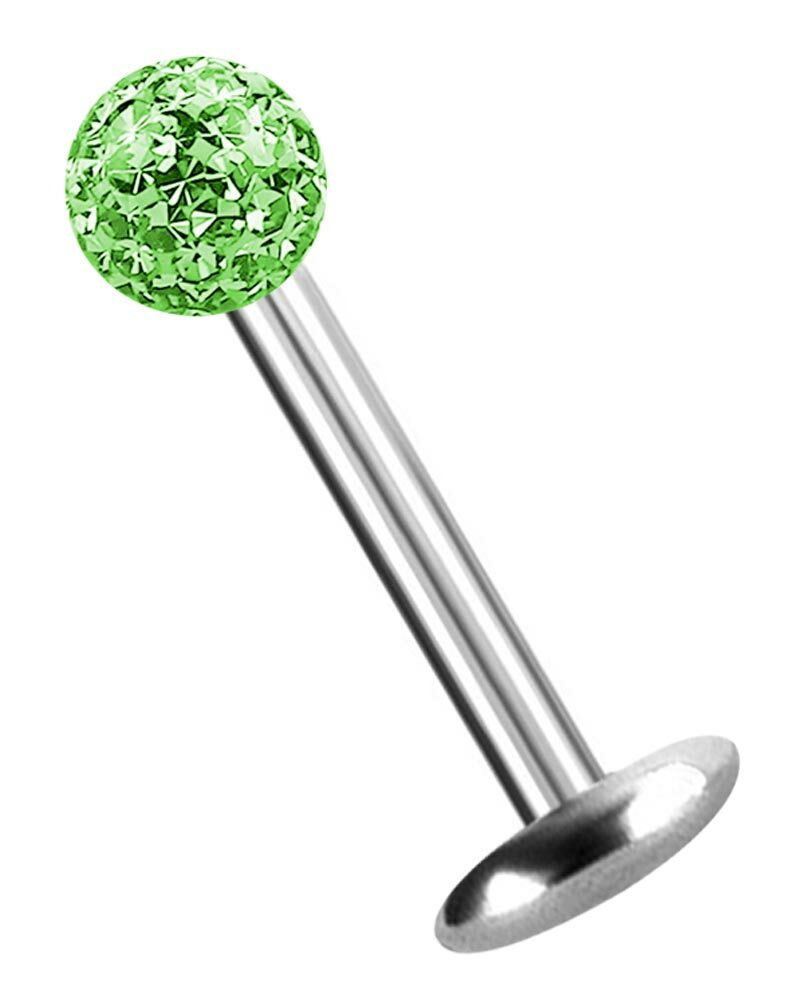 Orecchio Naso Piercing Per Labbra Teflon Labret Sistema 1,2mm Con 2,5mm Rosa Oro