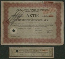 6 verschiedene Hamburg RM-Aktien 01 bitte Bilder beachen