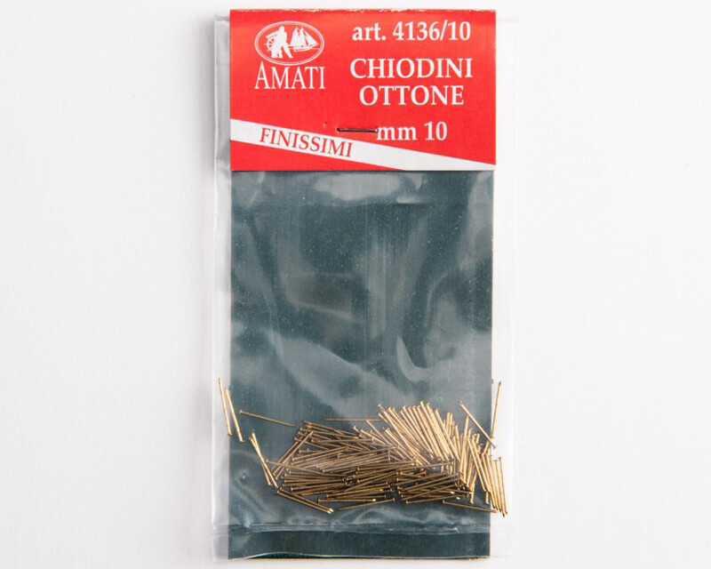 Chiodini ottone finissimi 10 mm (150 pz circa) AM4136-10 - amati modellismo