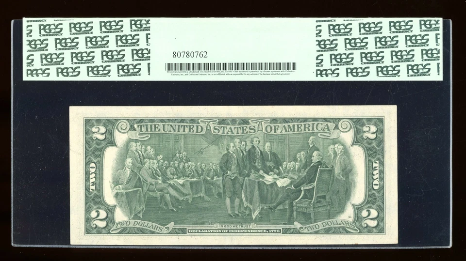 DBR 1976 $2 FRN New York STAR Fr. 1935-B* PCGS 53 Serial B01410181* - Image 2 of 2