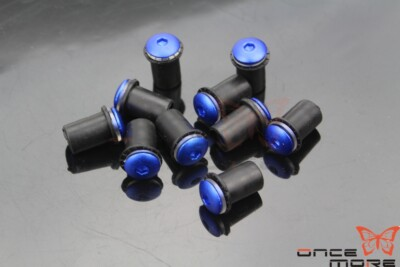 #ad CNC Blue Nut Washer Bolts Kit Fits Any Motorcycle w M5 Windscreen Bolt Pattern $4.61