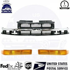 New Front Grille Assembly Signal Lights Lhrh For 1998-04 Chevrolet S10 Blazer
