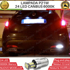 LAMPADA LUCE RETROMARCIA A LED PER LANCIA YPSILON P21W BA15S 24 LED CANBUS 6000K