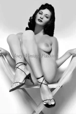 1940's Yvonne DeCARLO Nude Burlesque Pinup High Heels 4"x6" Reprint Photo BU145