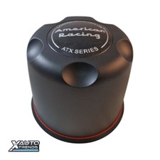 American Racing Atx Wheel Center Cap Teflon Black Push-thru W Logo 1515006022