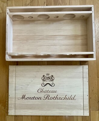 CHATEAU MOUTON ROTHSCHILD 2014 EMPTY 6 BOTTLE ORIGINAL WOOD BOX