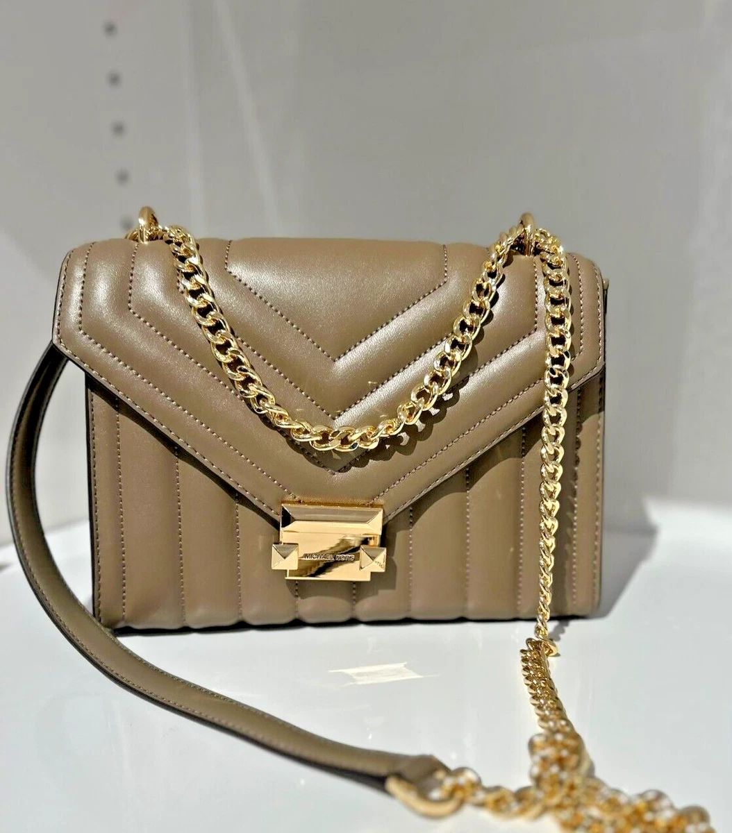 Michael Kors Whitney Medium PVC Flap Chain Shoulder Bag Handbag 
