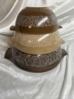 Set of 3 Vintage Pyrex Woodland Cinderella Nesting Mixing Bowls 442 | 443 | 444