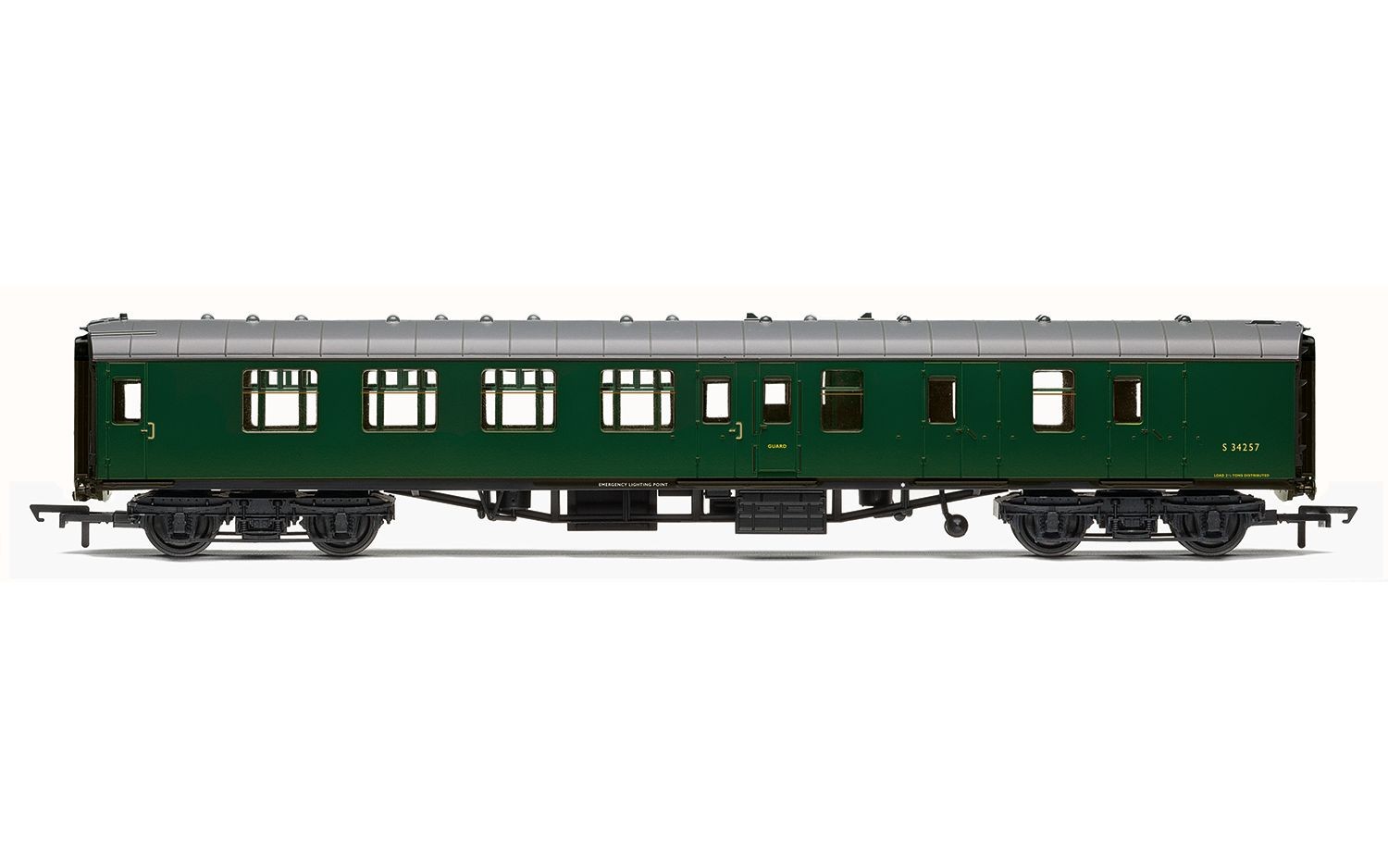 Hornby R40516 OO Gauge BR Mk1 Brake Second Corridor BSK Coach BR Green S34257