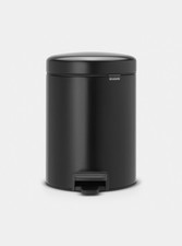 Image of Brabantia 112928 Pedal Bin Newicon with plastic inner Bucket, Matt Black - 5 L