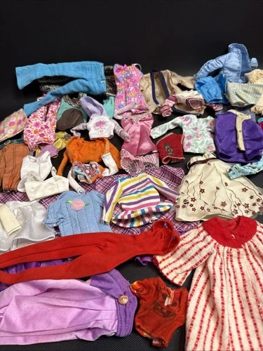 Large Lot Of Vintage Barbie Skipper Ken Clothing Tops Pants Handmade And Tagged