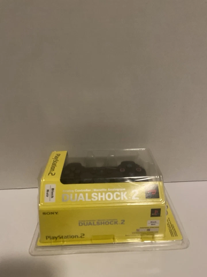 Controlador analógico Sony OEM PlayStation 2 PS2 DualShock 2 con cable negro nuevo sellado Foto 2 de 4
