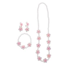 1 ensemble de bijoux pour filles : collier, bracelet boucles d'oreilles