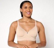 Breezies Cooling Comfort Seamless Underwire T-Shirt Bra Size 38C Beige