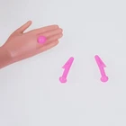 Vtg Barbie Doll Accessory ~ Neon Pink Stud Earrings & Matching Ring Set