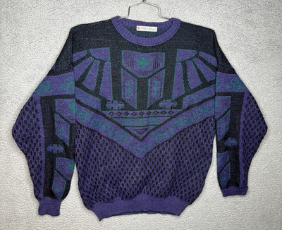 Vintage Conte Of Florence Sweater Coogi Style 3D Textured Knit 90s Mens L-XL