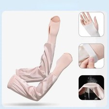 1 Pair Loose Sun Protective Arm Sleeves Breathable Thin Anti UV Arm Sleeves Soft