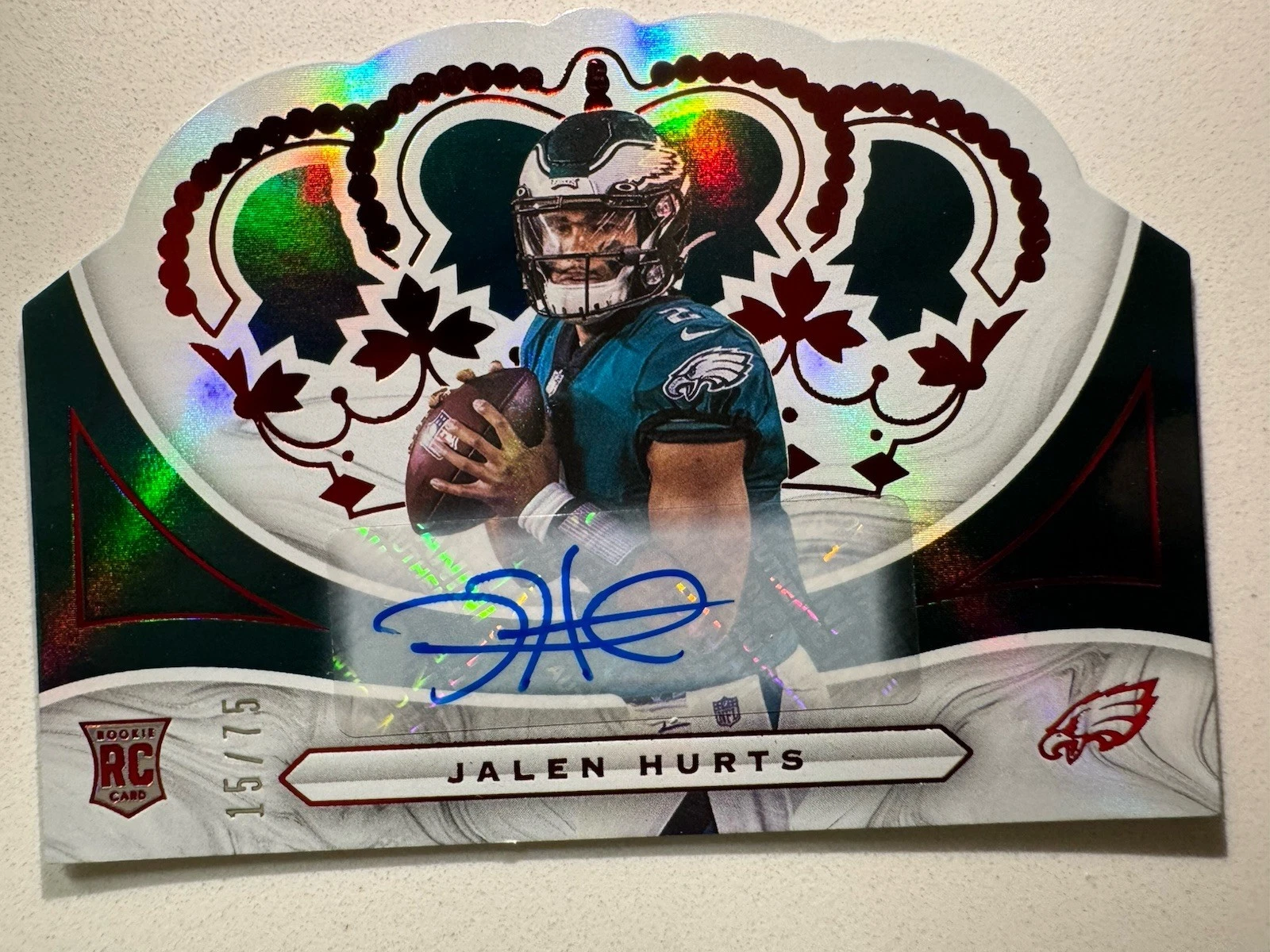Jalen Hurts Panini Chronicles Crown Royale #CR21 Autograph-Red