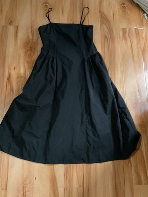 Target a New Day Black Midi Slip Dress with Spaghetti Straps Size 14. NWT