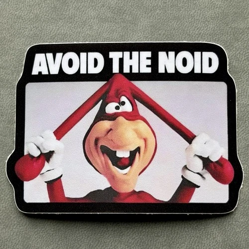 The Noid Domino's Pizza Mascot in AVOID THE NOID Vinyl Sticker Decal 3” 80s 90s