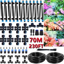 70M 33+197FT Hose Drip Irrigation System Kit Garden Watering Hose Mist Cooling