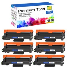 6PK TN830 Toner Cartridge for Brother TN830xl HL-L2405W HL-L2865DW MFC-L2900DW