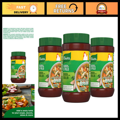 Granulated Chicken Bouillon 3 Count - Fat & Cholesterol Free for Sauces, Gravies