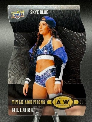 2022 Upper Deck Allure AEW  TITLE AMBITIONS Insert card #TA-9  SKYE BLUE