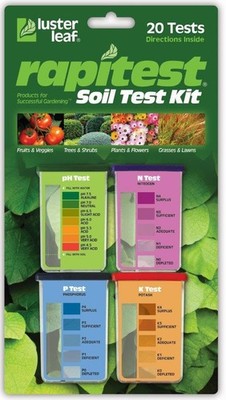Rapitest Soil Test Kit for Gardens, Vegetables, Flowers and Lawns. 20 Tests 