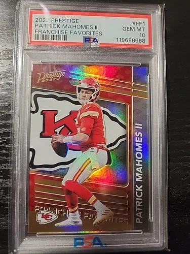 2022 PRESTIGE PATRICK MAHOMES FRANCHISE FAVORITES PSA 10 CHIEFS MVP GOAT