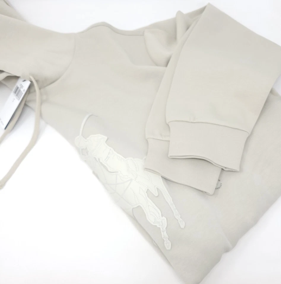 Polo Ralph Lauren Mens Beige Double Knit Leather Pony Hoodie - Image 2 of 4
