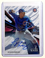 JAVIER BAEZ 2015 Topps High Tek Autographs Pattern 1 Grass/Waves RC