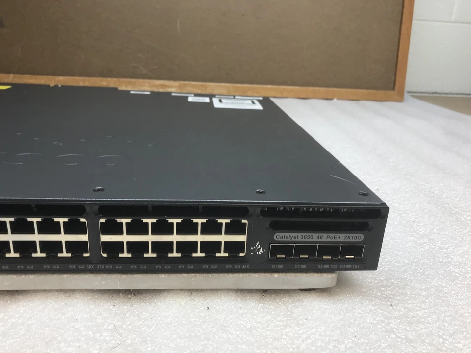 Cisco WS-C3650-48FD-L 48-Port Gigabit PoE+ 10G Switch w/ 2x 1025W PSU - Image 3 of 4