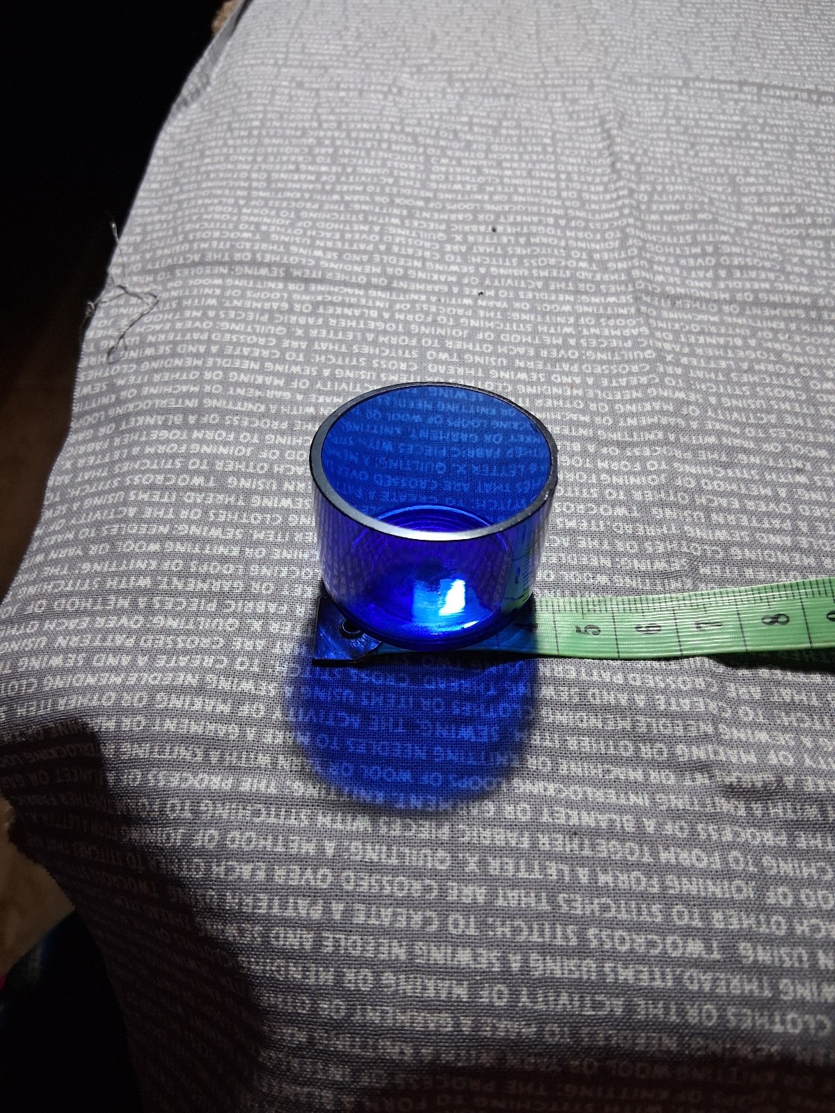 Cobalt Blue Glass Pot Insert Replacement Protective Glass Bowl Tube Salt Trinket image 2